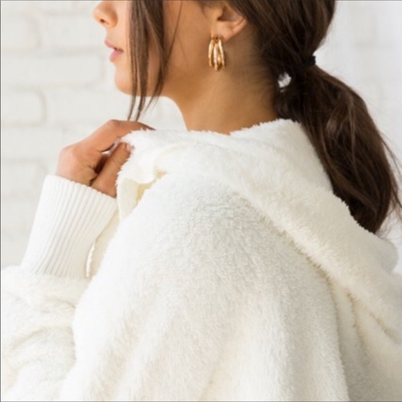 More coming! 💕HOST PICK!💕Ivory Fleece Hoodie - Picture 2 of 6